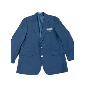 Bert Pulitzer Men's Navy Blazer Wrinkle Resistant High Performance Wool Blend